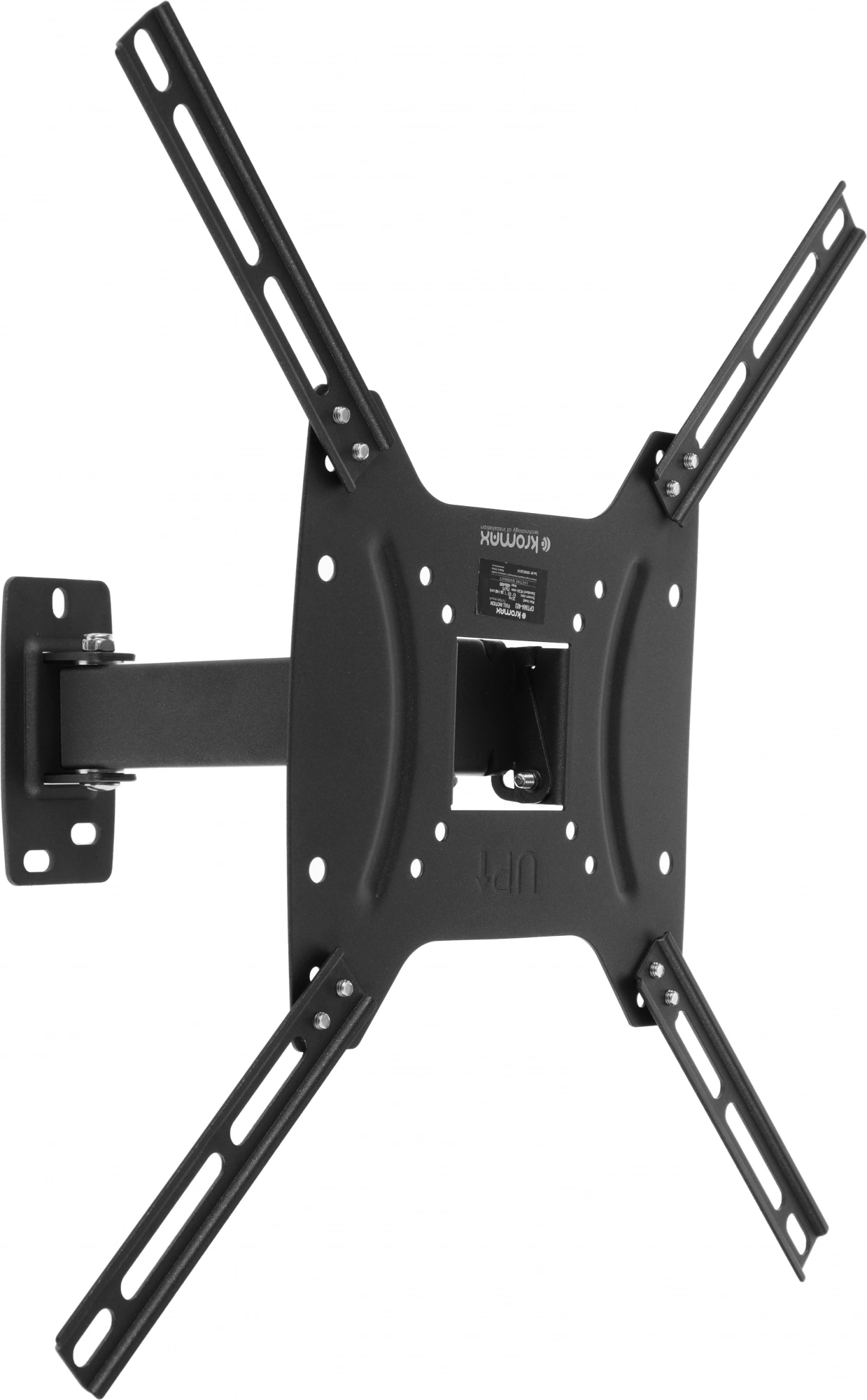 Kromax OPTIMA-403 black {Кронштейн для LED/LCD телевизоров 15"-55", max 25 кг, настенный, 3 ст свободы, наклон +5°-12°, поворот ±90°, от стены 68.5-225 мм, max VESA 400x400 мм}