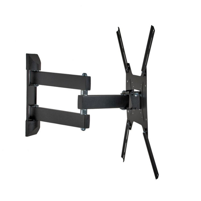 Kromax OPTIMA-404 black {Кронштейн для LED/LCD телевизоров 15"-55", max 25 кг, настенный, 5 ст свободы, наклон +5°-12°, поворот ±90°, от стены 68.5-322 мм, max VESA 400x400 мм}
