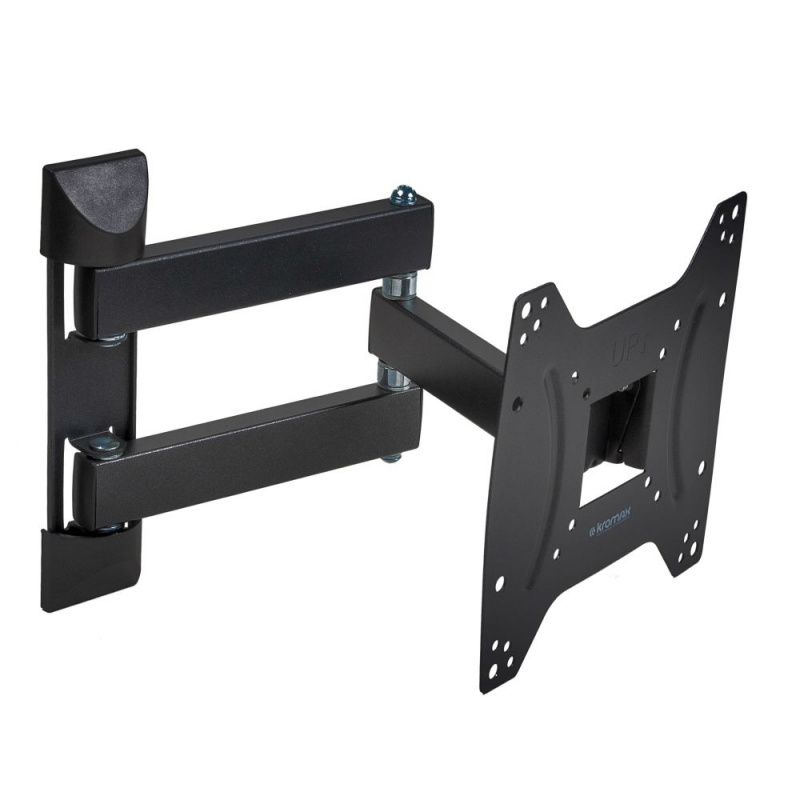 Kromax OPTIMA-404 black {Кронштейн для LED/LCD телевизоров 15"-55", max 25 кг, настенный, 5 ст свободы, наклон +5°-12°, поворот ±90°, от стены 68.5-322 мм, max VESA 400x400 мм}