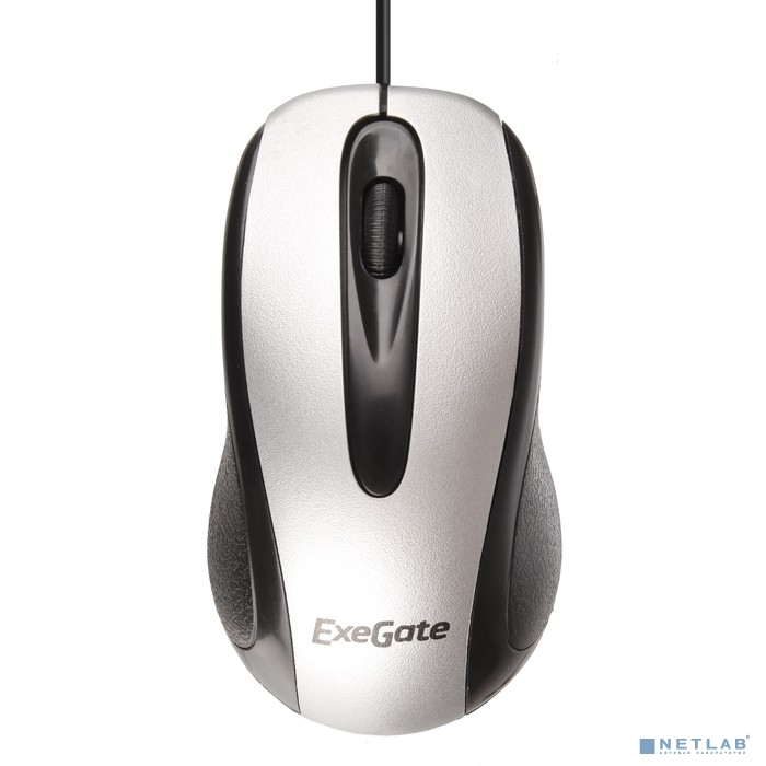 Exegate EX264098RUS Мышь Exegate SH-9026S  &lt;silver, optical,  3btn/scroll, 1000dpi, USB&gt;, Color box