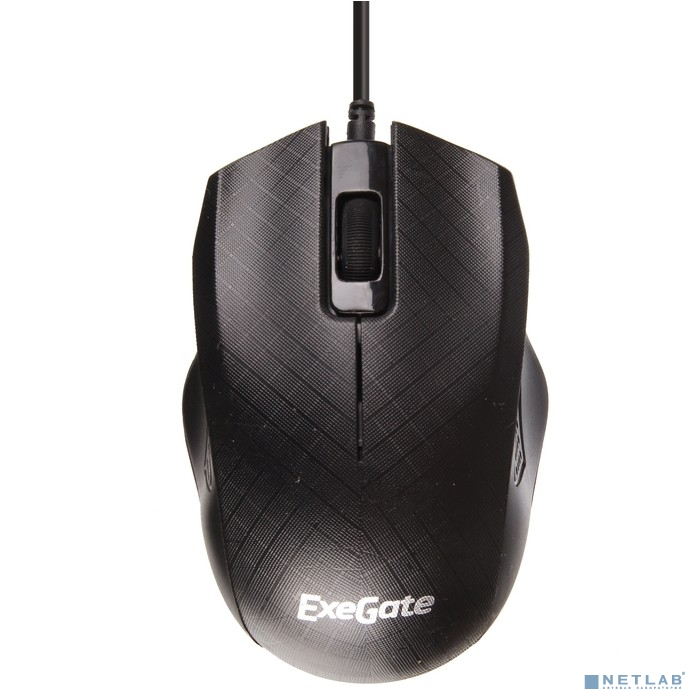 Exegate EX264100RUS Мышь Exegate SH-9027  &lt;black, optical,  3btn/scroll, 1000dpi, USB, шнур 1,5м.&gt;, Color box