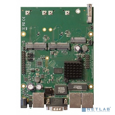 MikroTik RBM33G Плата, 880 МГц, 3х 1G Ethernet, 2x miniPCIe, 2x SIM, M.2, USB 3.0, RS232