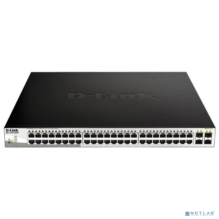 D-Link DGS-1210-52MPP/ME/B1A PROJ Управляемый коммутатор 2 уровня с 48 портами 10/100/1000Base-T и 4 портами 1000Base-X SFP (48 портов с поддержкой PoE 802.3af/802.3at (30 Вт), PoE-бюджет 740 Вт) D-Link DGS-1210-52MPP/ME/B1A PROJ Управляемый коммутатор 2 уровня с 48 портами 10/100/1000Base-T и 4 портами 1000Base-X SFP (48 портов с поддержкой PoE 802.3af/802.3at (30 Вт), PoE-бюджет 740 Вт)
