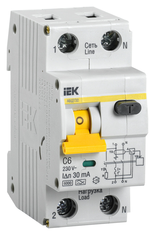 Iek MAD22-5-006-C-30 АВДТ 32 C6 - Автоматический Выключатель Дифф. тока