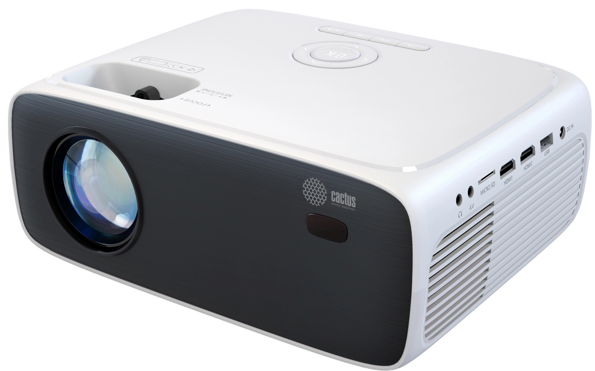 Cactus CS-PRM.07WT Проектор {Full HD LCD 3200Lm LS 320Lm ANSI 1500:1 (30000час) 1xUSB typeA 3xHDMI} (CS-PRM.07WT.WUXGA)