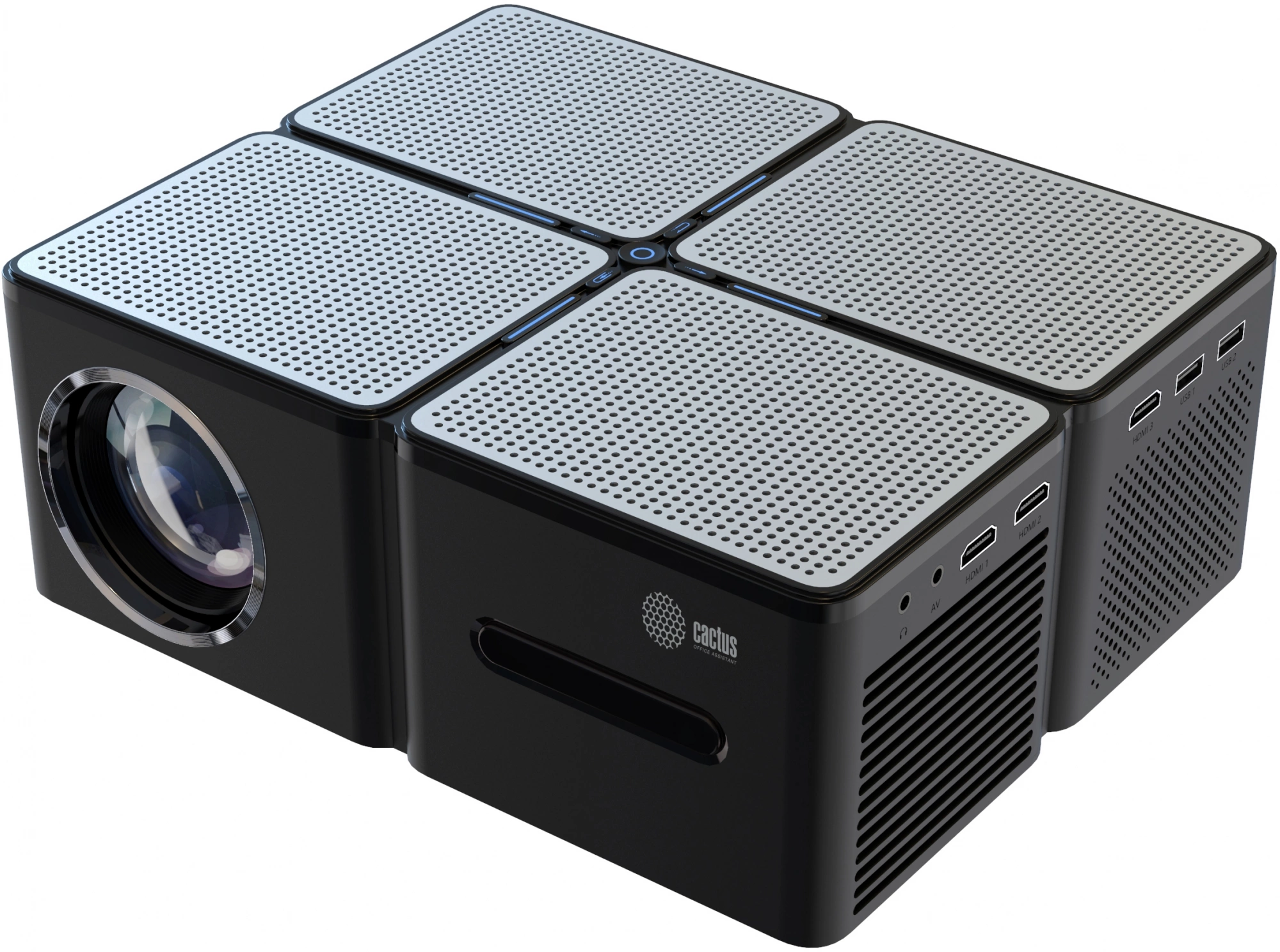 Cactus CS-PRO.03B Проектор {Full HD-A LCD 7200Lm LS 720Lm ANSI 2300:1 (30000час) 2xUSB typeA 3xHDMI} (CS-PRO.03B.WUXGA-A)