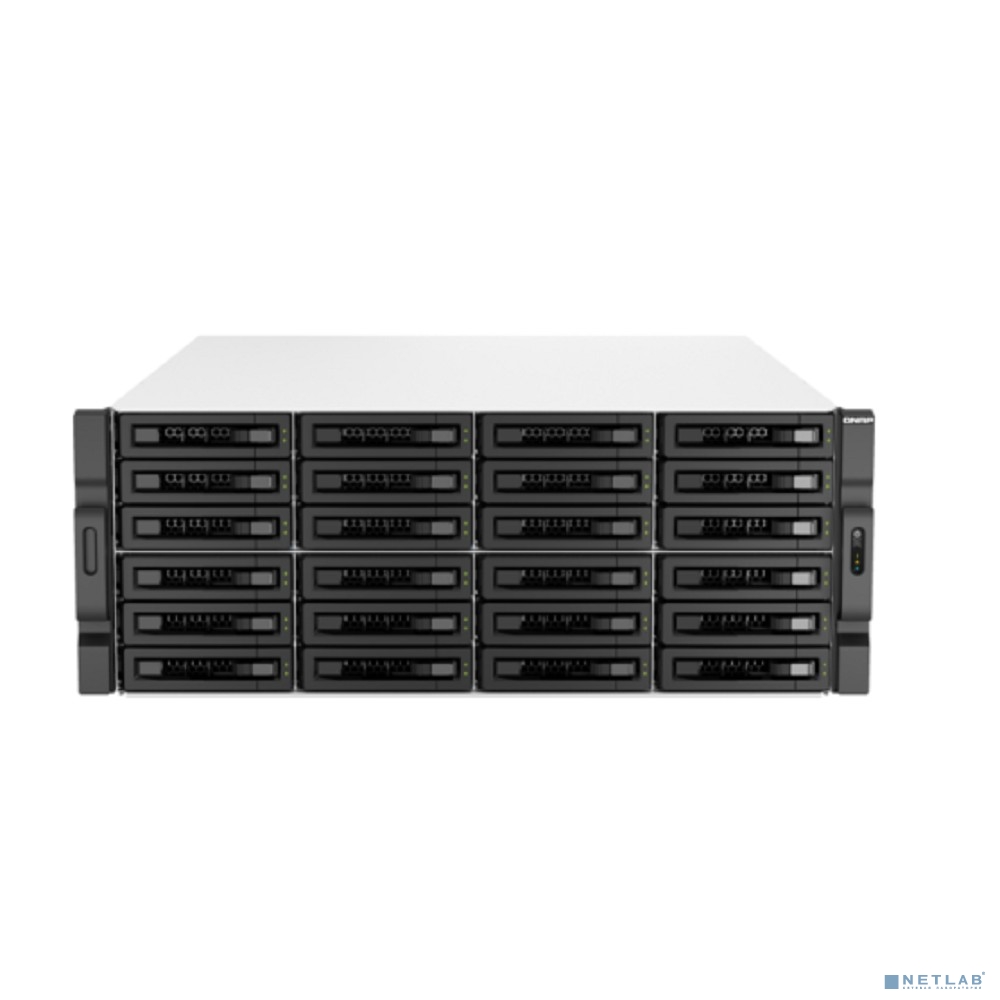 QNAP TS-h3087XU-RP-E2378-64G Сетевой RAID-накопитель QuTS hero, 24 отсека 3,5"/2,5", 6 отсеков 2,5", 2 порта 2,5 GbE BASE-T, 2 порта 10 GbE BASE-T, стоечное исполнение, 2 блока питания. Intel Xeon E-2
