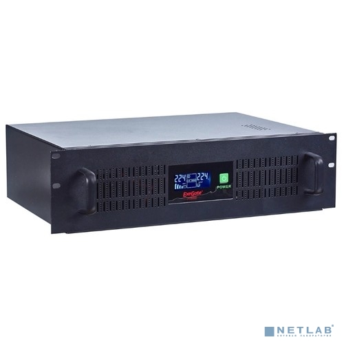 Exegate EP270874RUS ИБП Exegate Power RM Smart UNL-1500 LCD &lt;1500VA, Black, 2U, 3 евророзетки, USB&gt;