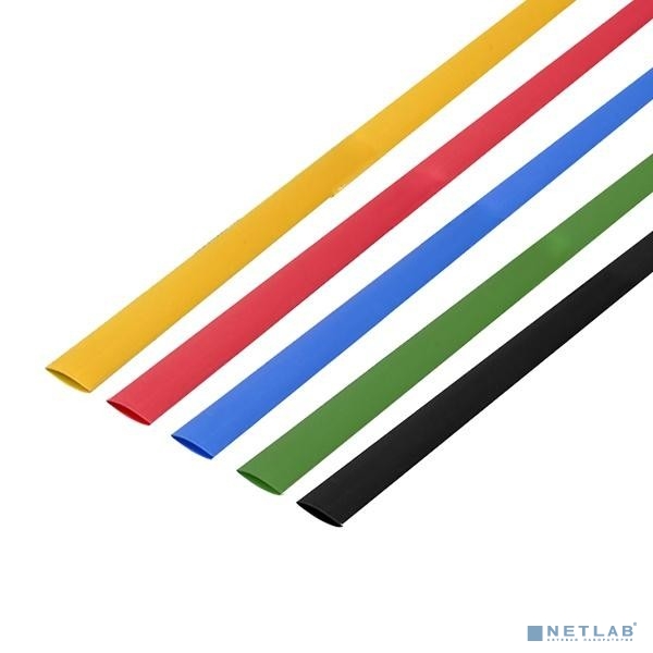 Rexant 29-0160 Набор термоусадочной трубки  10,0 / 5,0 мм 1м Пять цветов (уп. 50 шт)