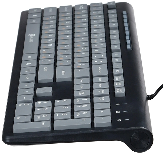 Клавиатура Oklick 480M черный/серый USB slim Multimedia [1067199]