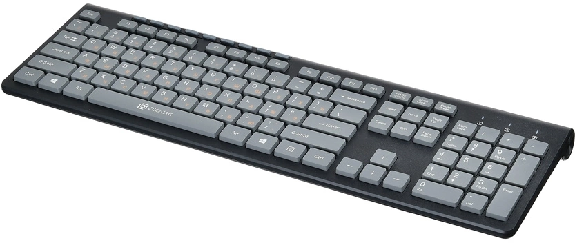 Клавиатура Oklick 480M черный/серый USB slim Multimedia [1067199]