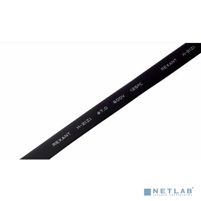 REXANT 20-7006 7.0 / 3.5 мм 1м термоусадка черная  (уп. 50 м)