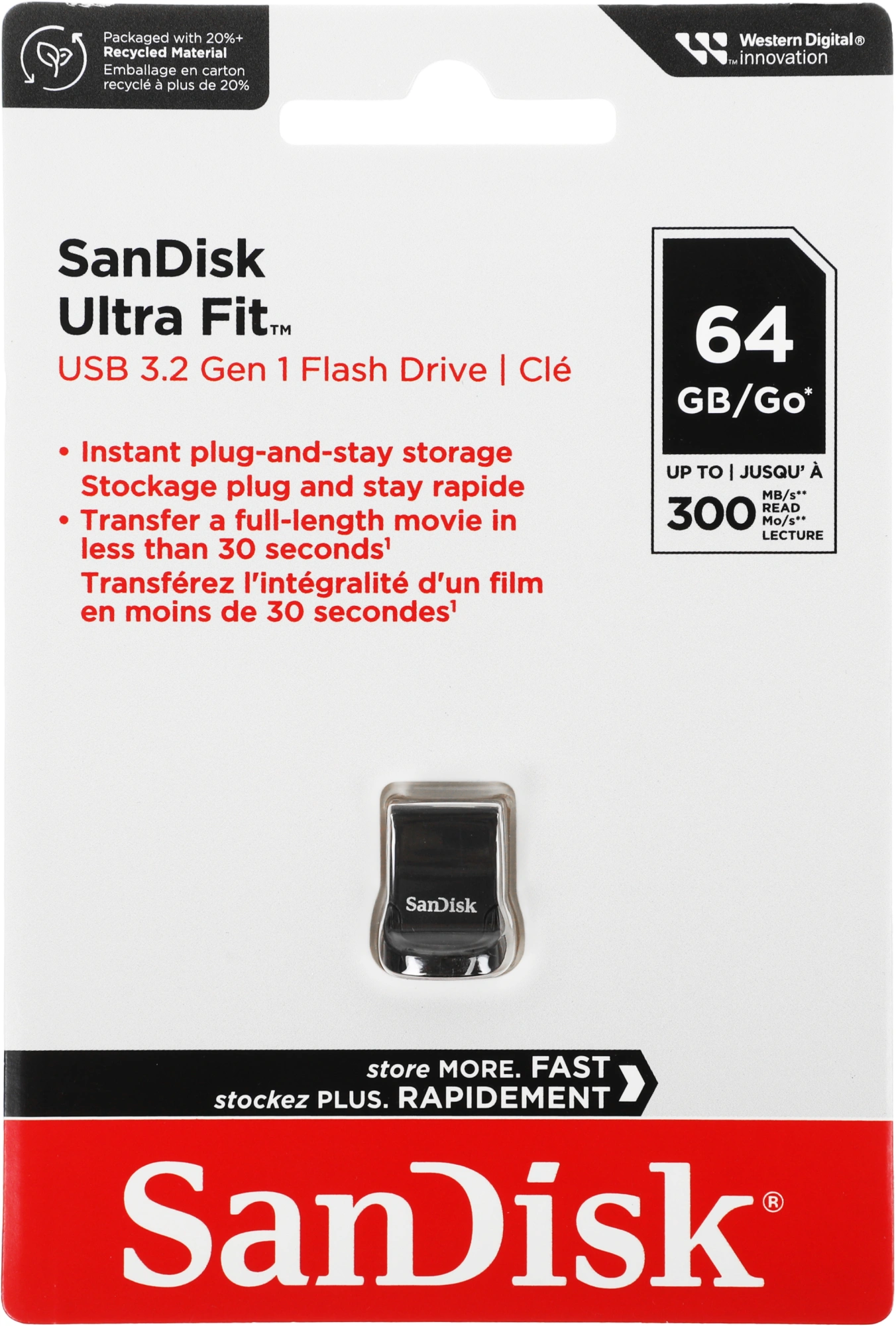 SanDisk USB Drive 64Gb Ultra Fit SDCZ430-064G-G46 {USB3.1}
