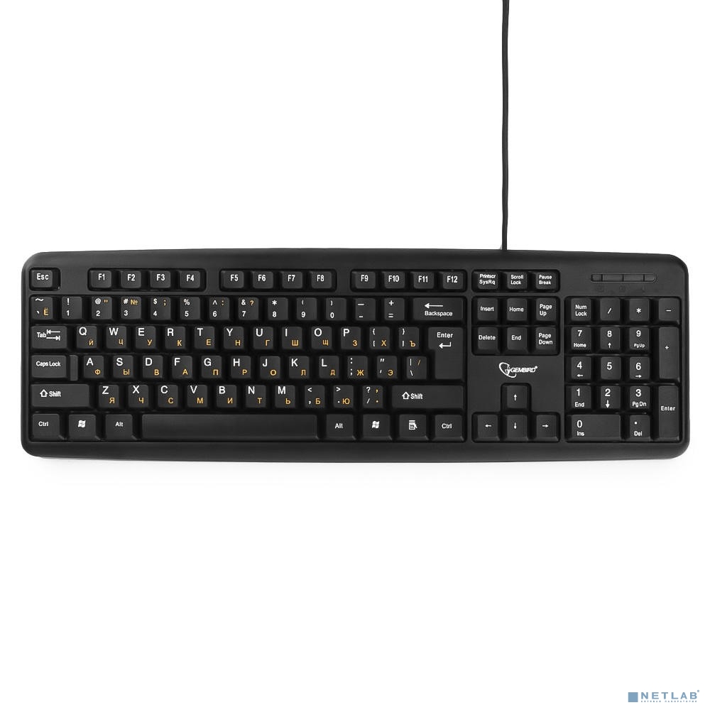Клавиатура Gembird KB-8320UXL-BL,{ черный, USB, кабель 2 м., 104 клавиши}