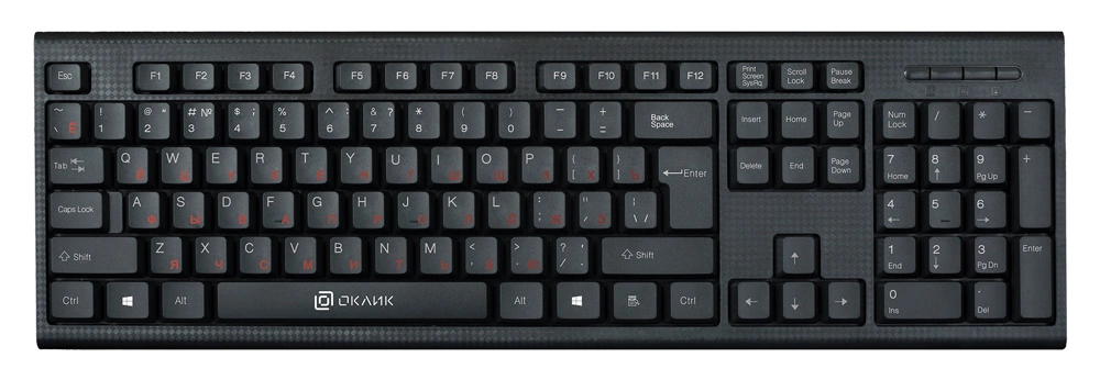 Клавиатура Oklick 120M черный USB [1083044]