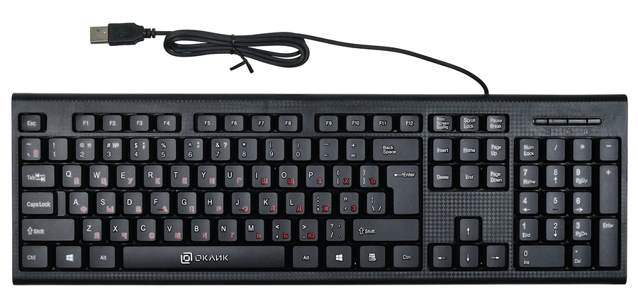 Клавиатура Oklick 120M черный USB [1083044]