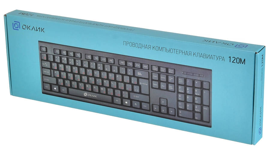 Клавиатура Oklick 120M черный USB [1083044]