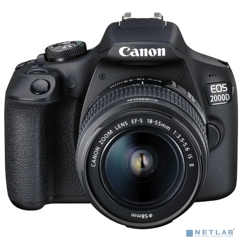 Canon EOS 2000D черный {24.1Mpix 18-55mm f/3.5-5.6 III 3&quot; 1080p Full HD SDXC Li-ion} (с объективом) 2728C007