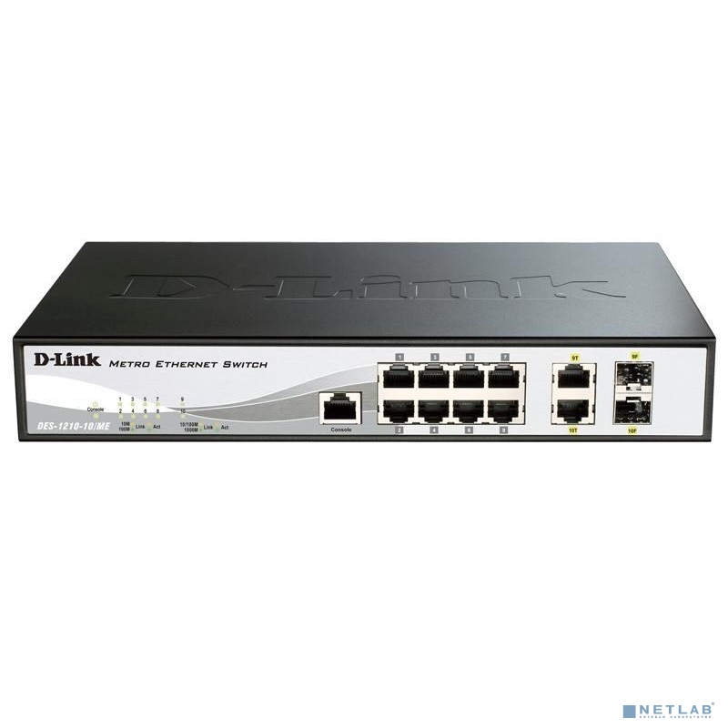 D-Link DGS-1210-10/ME/B1A Управляемый L2 коммутатор с 8 портами 10/100/1000Base-T и 2 портами 1000Base-X SFP D-Link DGS-1210-10/ME/B1A Управляемый L2 коммутатор с 8 портами 10/100/1000Base-T и 2 портами 1000Base-X SFP