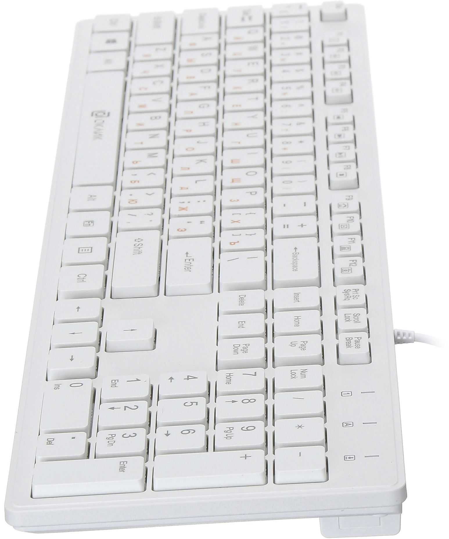 Клавиатура Oklick 500M белый USB slim Multimedia  [1061586]