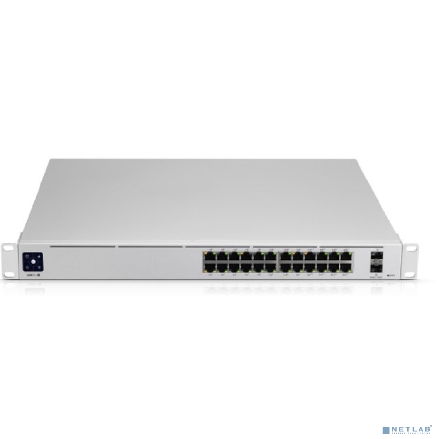 UBIQUITI USW-Pro-24-POE PoE-коммутатор в стойку, 24х 1G RJ45, 2х 10G SFP+, раздача 400 Вт