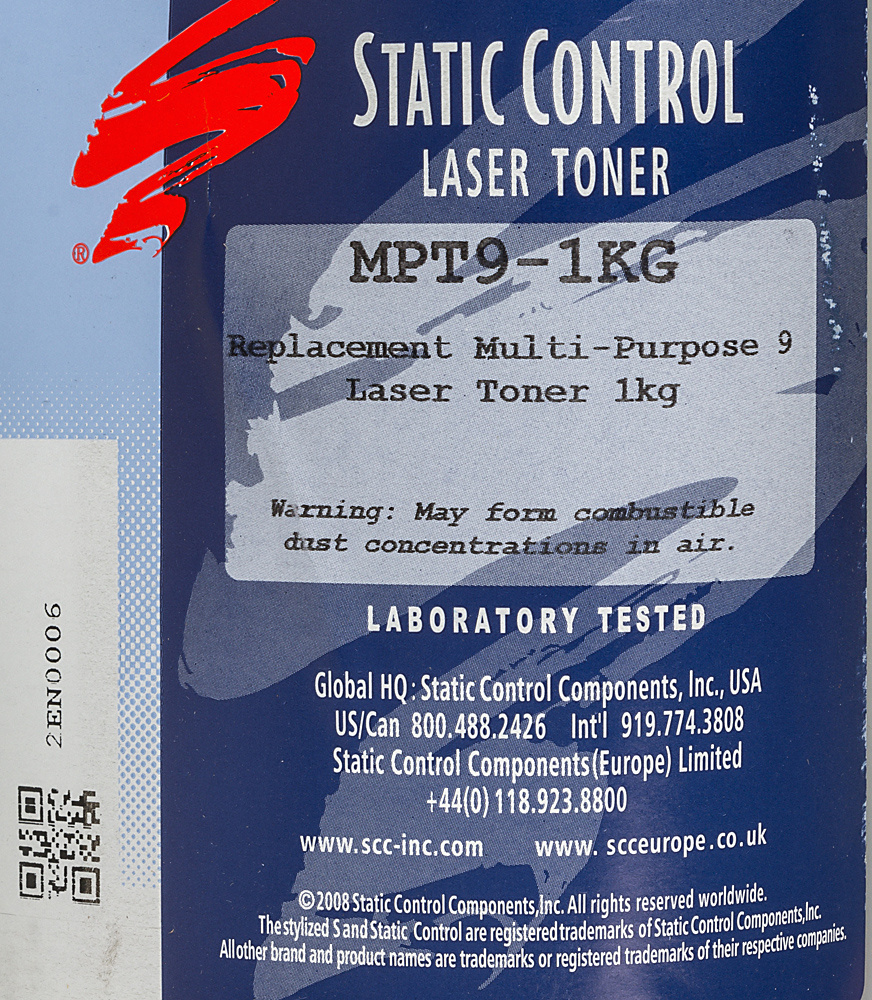 SC Тонер для HP LJ 1010/1200/2055, C7115A, CE255A, CE505A, CF214A, CF280A, Bk, 1 кг, флакон (MPT9-1KG)