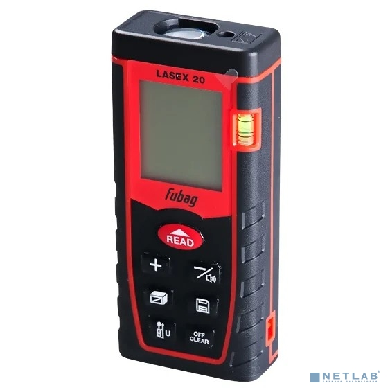 Fubag Дальномер лазерный Lasex 20 {20 метров. дисплей с подсветкой. Погрешность измерения 2 мм.Память на 30 измерений. IP 54. Вес 110 г} [31635]