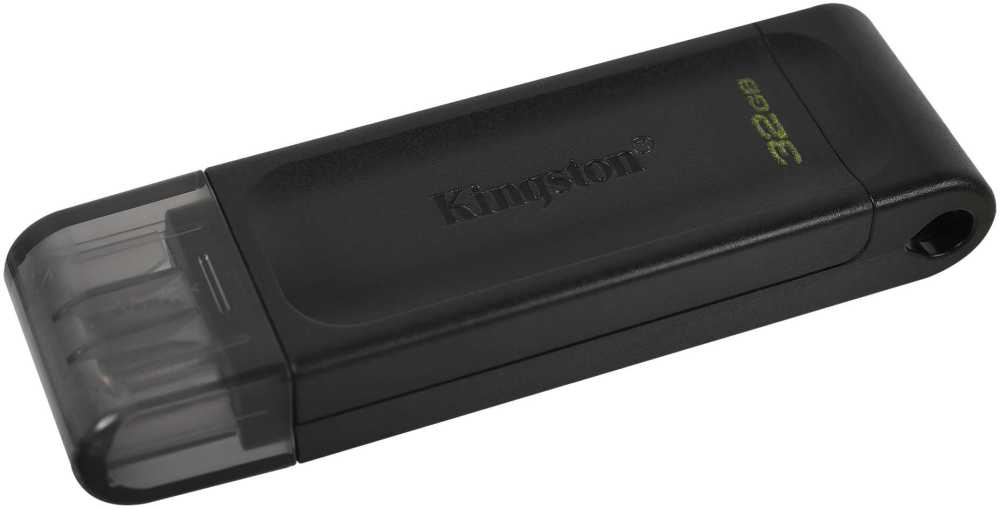 Kingston USB Drive 64Gb DataTraveler 70 DT70/64GB USB Type C 3.2 черный