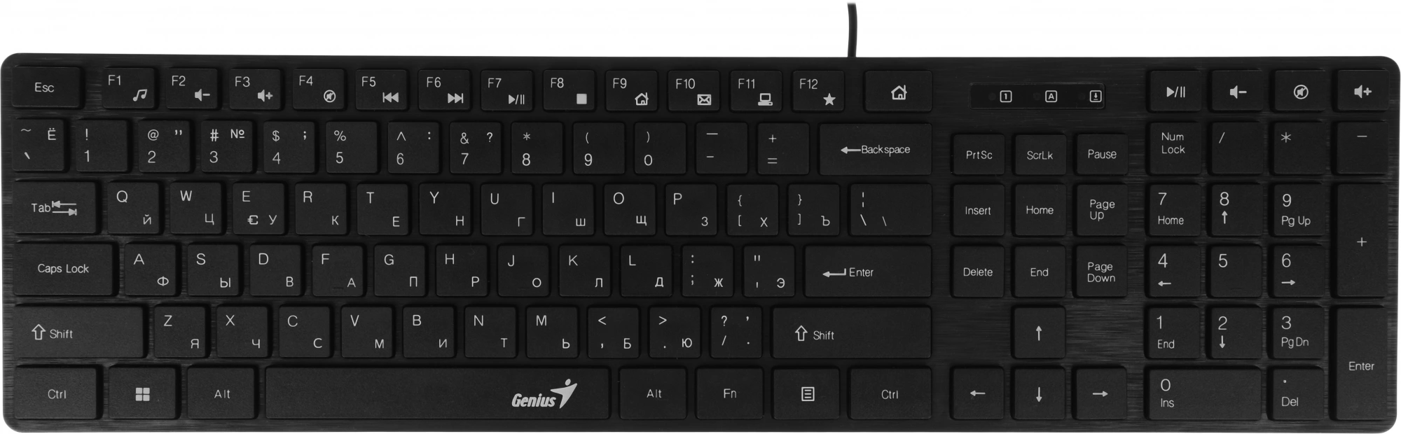 Клавиатура Genius SlimStar126 Black USB [31310017402/31310017417]