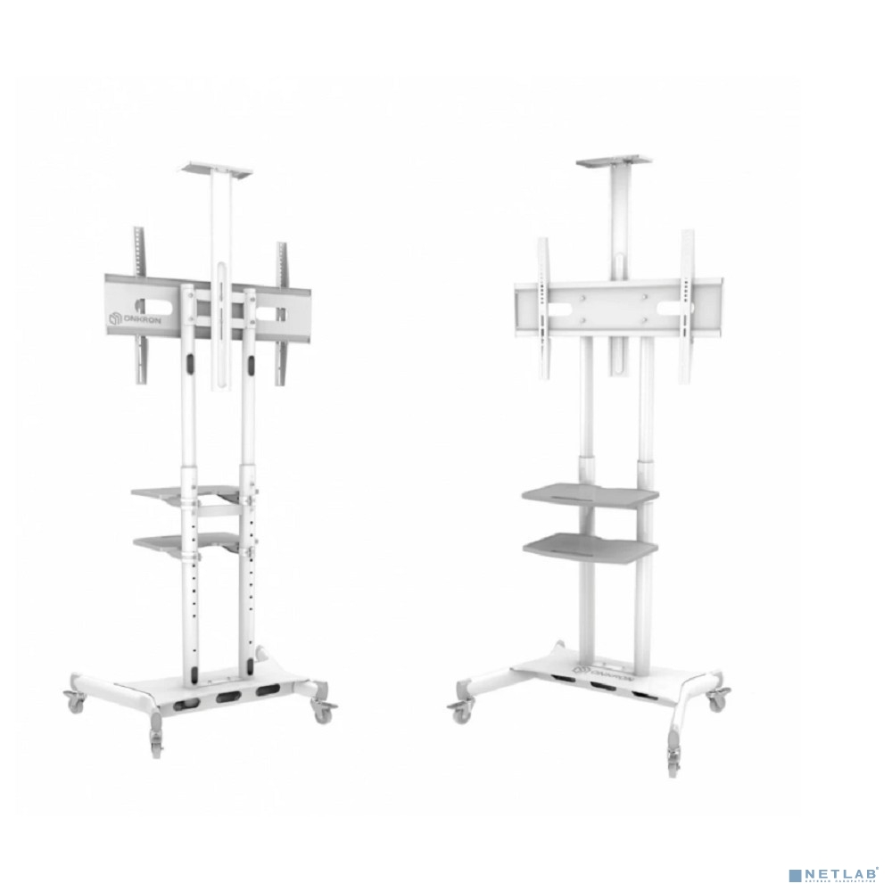ONKRON TS1881 белая 2 полки для AV в комплкте Для телевизоров диагональю 55"-80" Максимальная нагрузка: 90,9 кг VESA: 200x200, 200x300, 200x400, 300x100, 300x200, 300x300, 300x400, 400x200, 400x300,