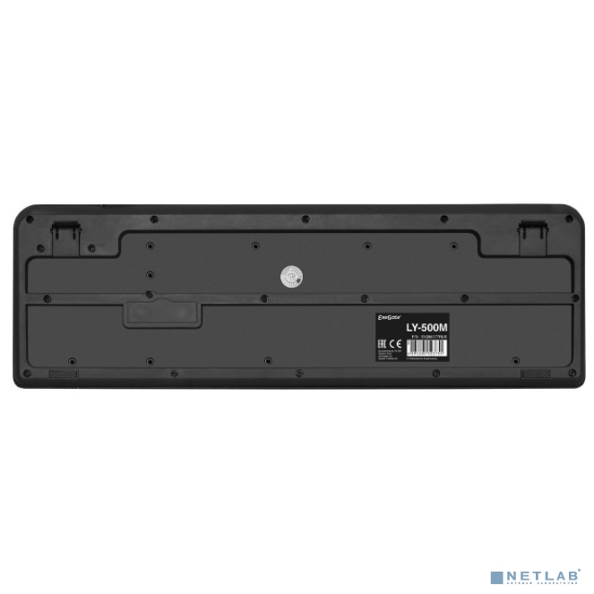 Exegate EX286177RUS Клавиатура ExeGate Multimedia Professional Standard LY-500M (USB, полноразмерная, 115кл., Enter большой, мультимедиа, длина кабеля 1,5м, черная, Color box)