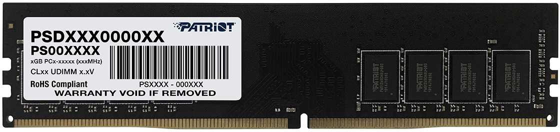 Patriot DDR4 16Gb 3200MHz PSD416G32002 RTL PC4-25600 CL22 DIMM 288-pin 1.2В single rank Patriot DDR4 16Gb 3200MHz PSD416G32002 RTL PC4-25600 CL22 DIMM 288-pin 1.2В single rank