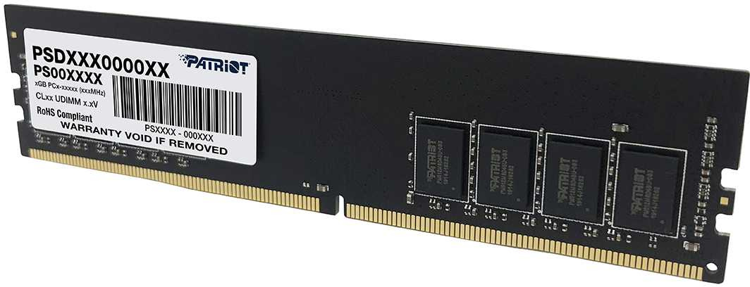 Patriot DDR4 16Gb 3200MHz PSD416G32002 RTL PC4-25600 CL22 DIMM 288-pin 1.2В single rank Patriot DDR4 16Gb 3200MHz PSD416G32002 RTL PC4-25600 CL22 DIMM 288-pin 1.2В single rank