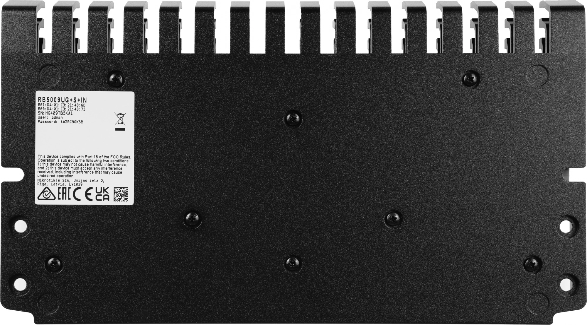 MikroTik RB5009UG+S+IN маршрутизатор 7*1Gbit RJ45, 1*2.5Gbit RJ45, 1*10Gbit SFP+