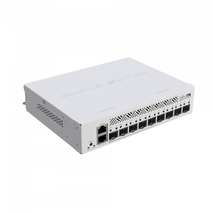 MikroTik CRS310-1G-5S-4S+IN Коммутатор управляемый, 1RJ45 1Gbit, 5*SFP 1Gbit, 4*SFP 10Gbit, POE in, indoor case, RouterOS L5