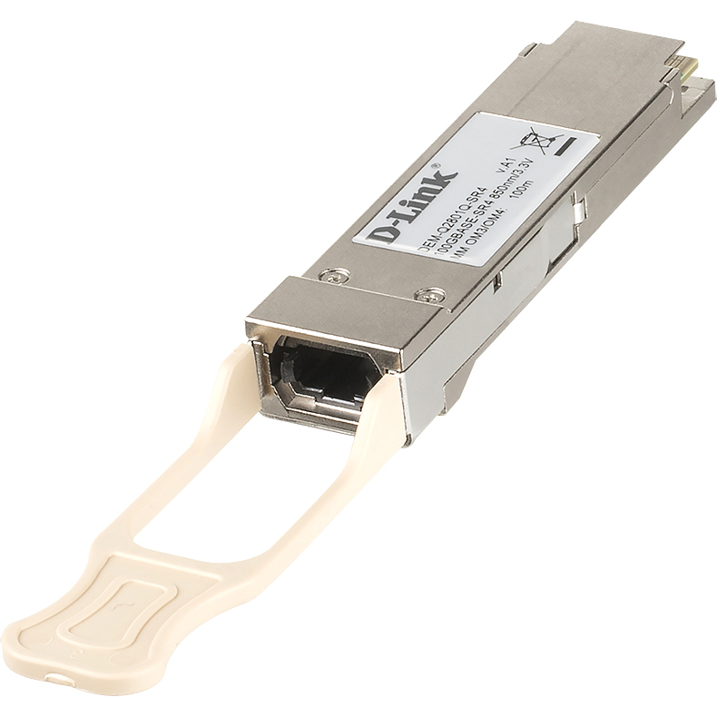 D-Link DEM-Q2801Q-SR4/A1A PROJ Трансивер QSFP28 с 1 портом 100GBase-SR4 для многомодового оптического кабеля OM3 (до 70 м) / OM4 (до 100 м)