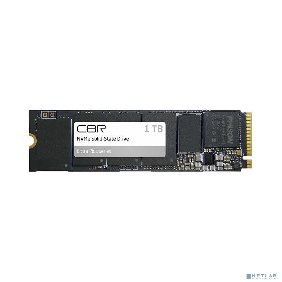 CBR SSD-001TB-M.2-EP22, Внутренний SSD-накопитель, серия &quot;Extra Plus&quot;, 1000 GB, M.2 2280, PCIe 4.0 x4, NVMe 1.4, Phison PS5018-E18, 3D TLC NAND, DRAM, R/W speed up to 7000/5500 MB/s, TBW (TB) 700