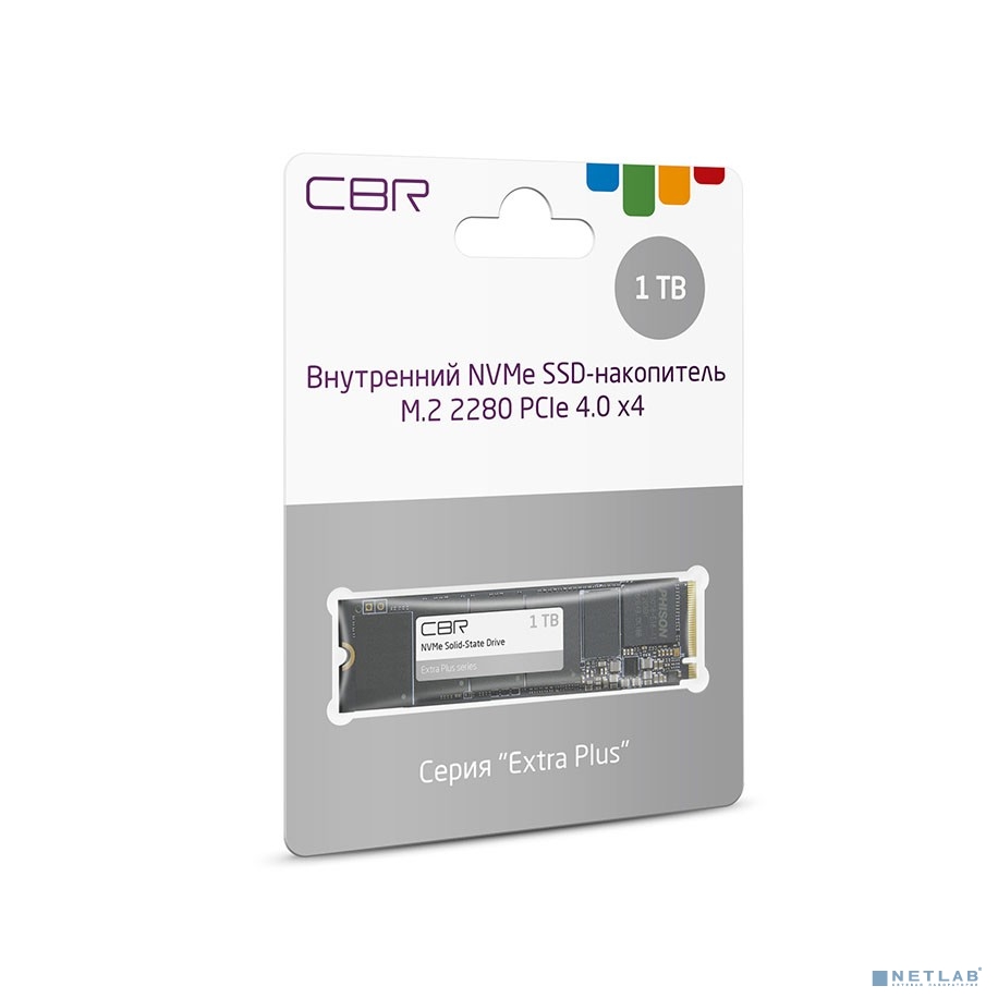 CBR SSD-001TB-M.2-EP22, Внутренний SSD-накопитель, серия &quot;Extra Plus&quot;, 1000 GB, M.2 2280, PCIe 4.0 x4, NVMe 1.4, Phison PS5018-E18, 3D TLC NAND, DRAM, R/W speed up to 7000/5500 MB/s, TBW (TB) 700