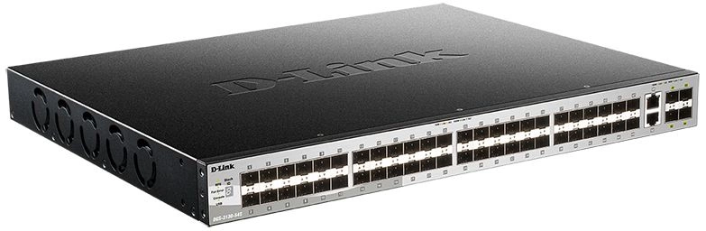 D-Link DGS-3130-54S/B1A PROJ Управляемый L3 стекируемый коммутатор с 48 портами 1000Base-X SFP, 2 портами 10GBase-T и 4 портами 10GBase-X SFP+