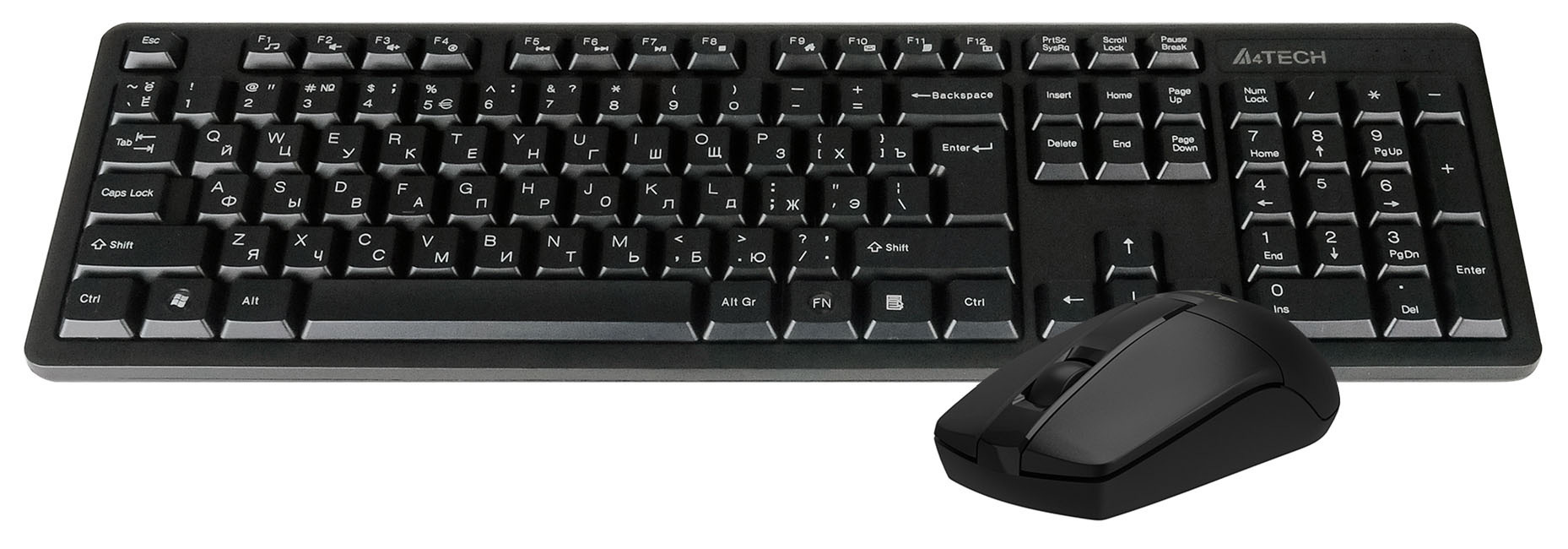 A-4Tech Клавиатура + мышь 3330N клав:черный мышь:черный USB беспроводная Multimedia [1599046]