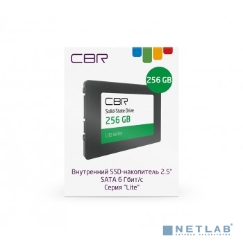 CBR SSD-256GB-2.5-LT22, Внутренний SSD-накопитель, серия &quot;Lite&quot;, 256 GB, 2.5&quot;, SATA III 6 Gbit/s, SM2259XT, 3D TLC NAND, R/W speed up to 550/520 MB/s, TBW (TB) 128