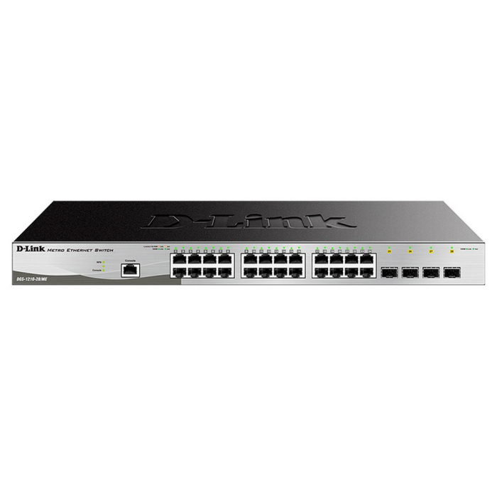 D-Link DGS-1210-28/ME/B1A Управляемый коммутатор 2 уровня с 24 портами 10/100/1000Base-T и 4 портами 1000Base-X SFP