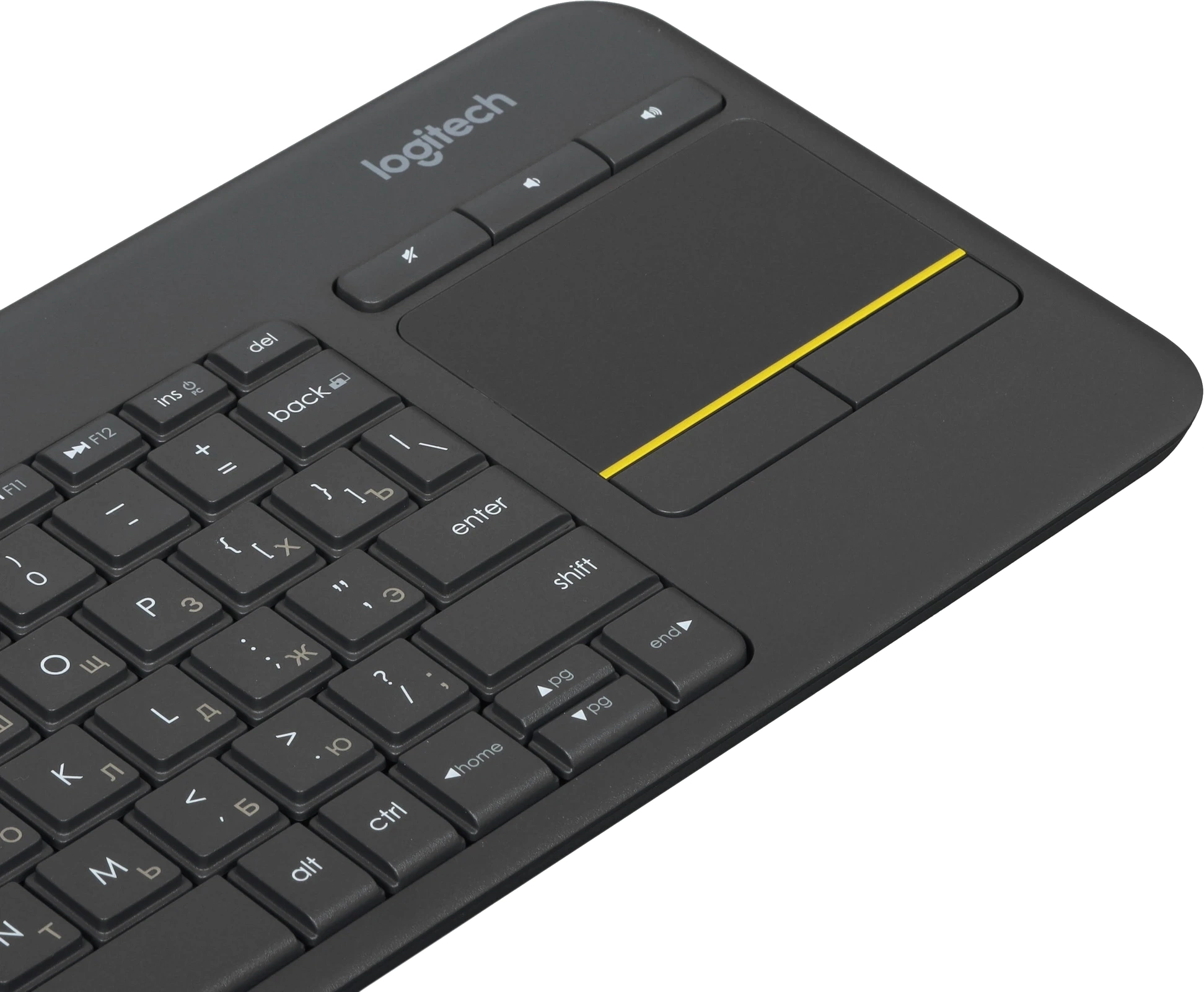 920-007173 Logitech Клавиатура K400 Wireless Touch Plus Keyboard RU/LAT 920-007173 Logitech Клавиатура K400 Wireless Touch Plus Keyboard RU/LAT