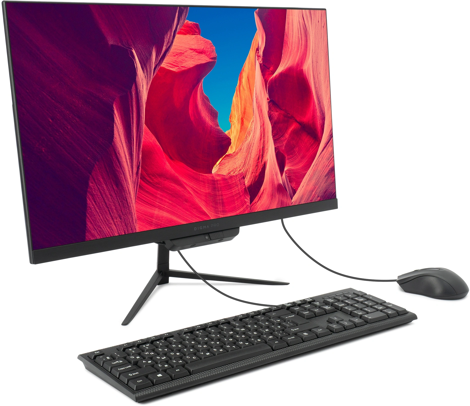 Моноблок Digma Pro Base 23.8" Full HD i3 12100/8Gb/SSD512Gb UHDG 730/CR/W11Pro/kb/m/черный 1920x1080