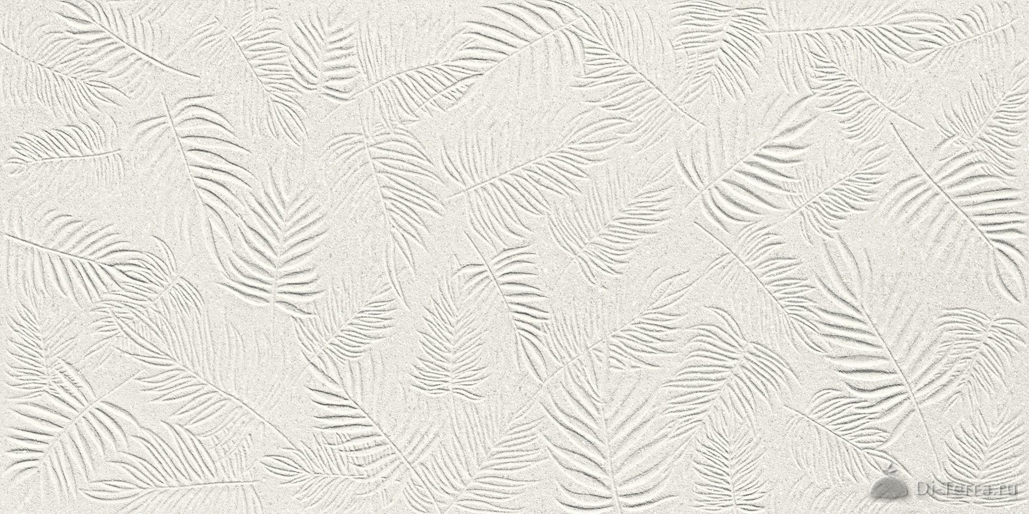 3D Wall Carve Leaf White 40×80