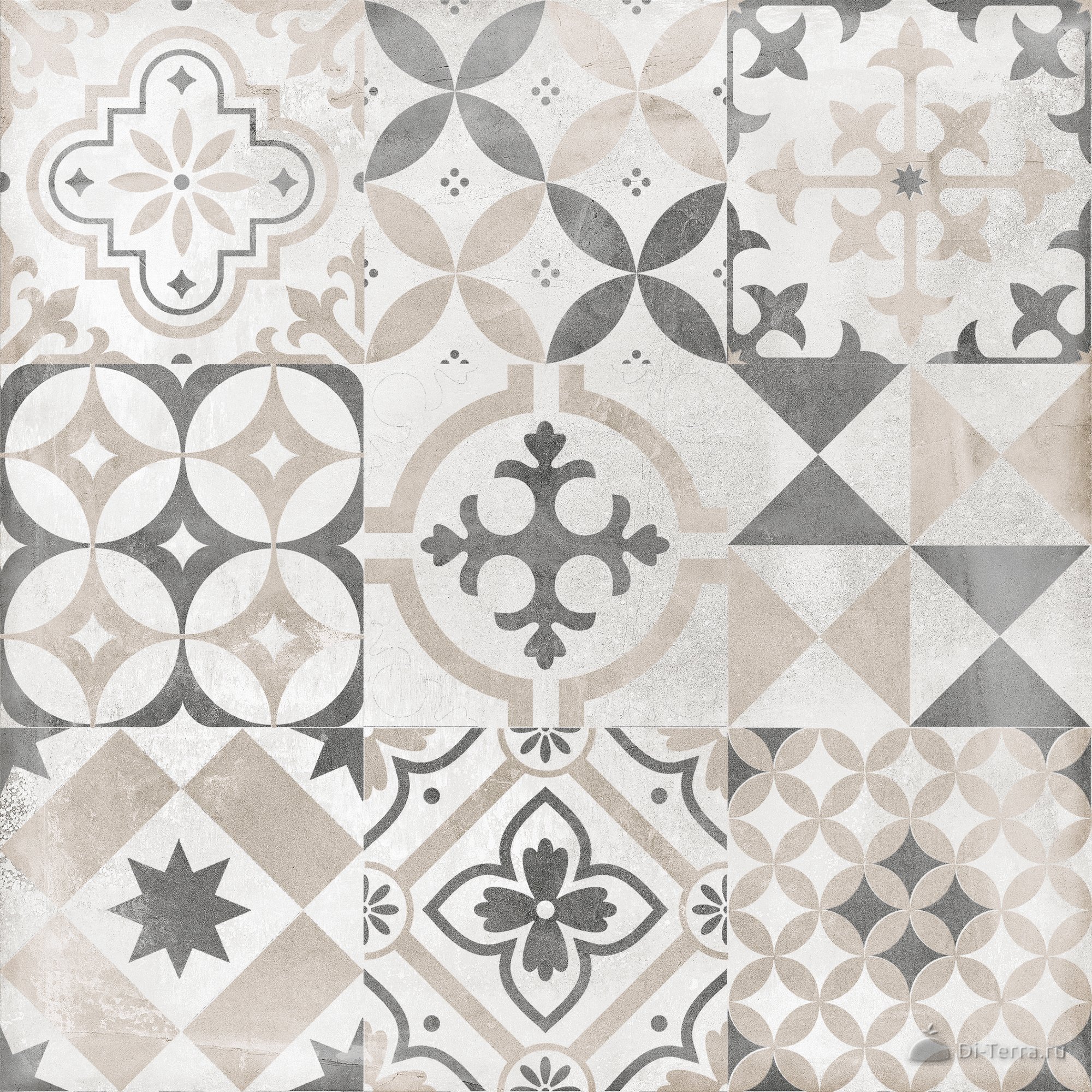 Цемент Стайл / Cement Style 45×45 Орнамент