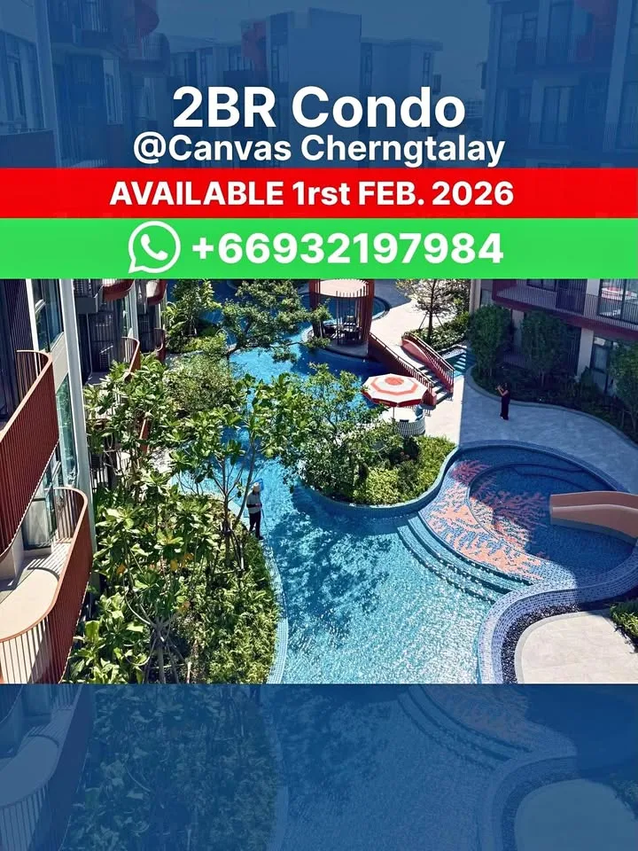 2-комнатная квартира с видом на бассейн в Canvas Cherngtalay