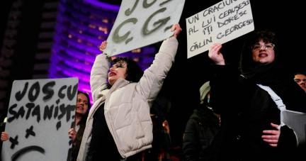 A Bucarest, de jeunes Roumains mobilisés contre l’extrême droite et «le retour en arrière»