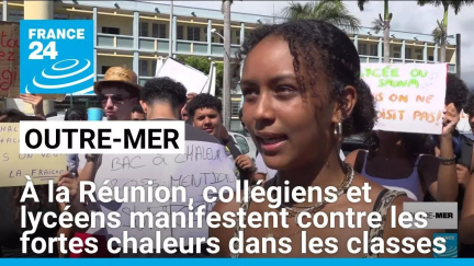 À la Réunion, collégiens et lycéens manifestent contre les fortes chaleurs dans les classes