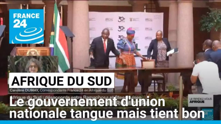 Afrique du Sud : le gouvernement d'union nationale tangue mais ne rompt pas • FRANCE 24